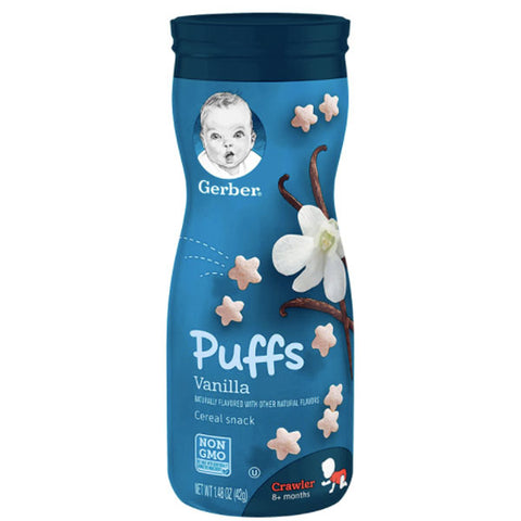 Gerber Puffs Vanilla Cereal Baby Snacks, 1.48 oz