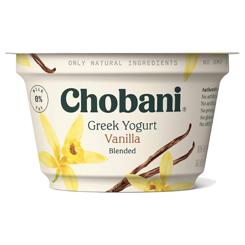Chobani Greek Yogurt, Vanilla, 5.3oz - Water Butlers