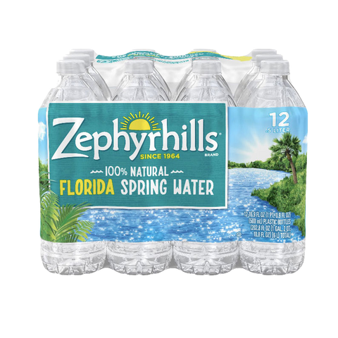 Zephyrhills Water 16.9oz bottles, 12 Count - Water Butlers