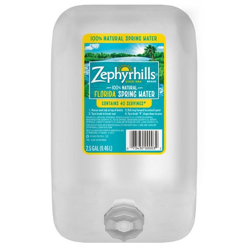 Zephyrhills 100% Natural Spring Water, 2.5 Gallon