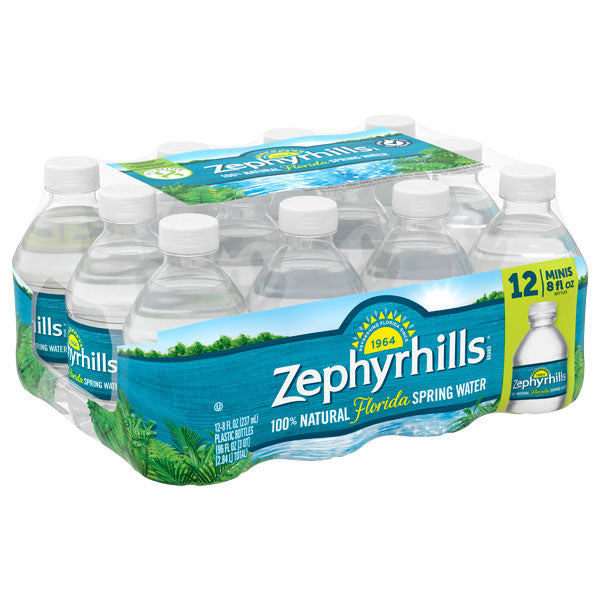Zephyrhills 100% Natural Spring Water - 12 pack, 8 fl oz bottles