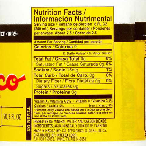 Topo Chico Mineral Water, 20.3 Fl Oz, 6 Count