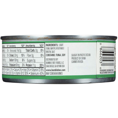 Bumble Bee Chunk Light Tuna In Water, 5oz - Water Butlers