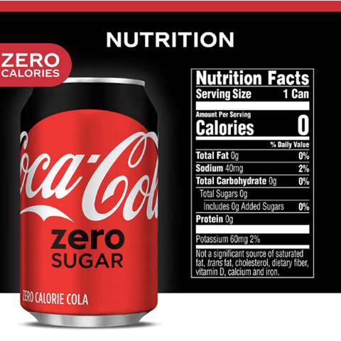 Coca-Cola Zero 12 fl oz Coke 0, 12 Pack - Water Butlers