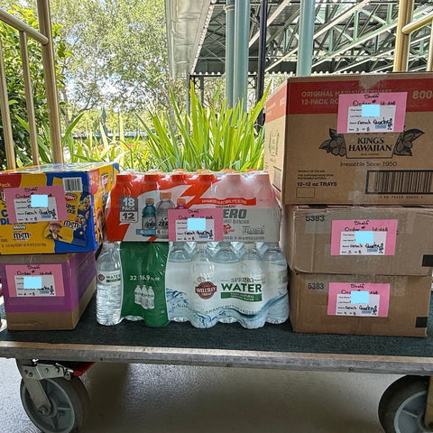 Water Butlers grocery delivery at a Disney World resort hotel