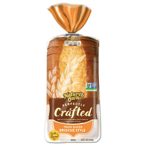 Nature's Own Perfectly Crafted Brioche Style Bread Loaf, 22 oz