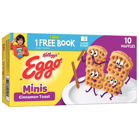 Kellogg's Eggo Minis Cinnamon Toast Frozen Waffles, 10 Count