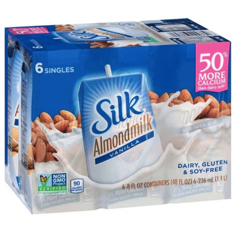 Silk Vanilla Almond Milk, 8.0 fl oz, 6 Count