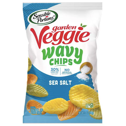 Sensible Portions Garden Veggie Wavy Chips Sea Salt, 5 oz