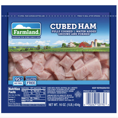 Farmland Cooked Cubed Ham, 16oz