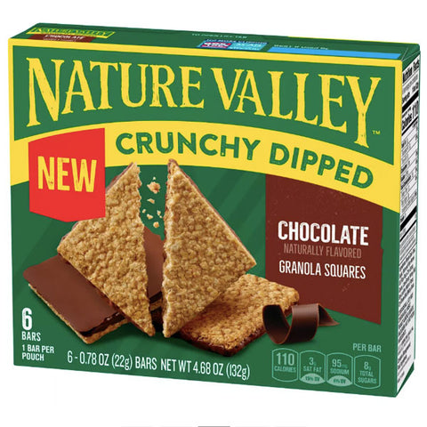 Nature's Valley Crunchy Dipped Chocolate, 4.68oz, 6 Count