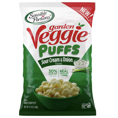 Sensible Portions Veggie Puffs Sour Cream & Onion, 3.75 oz