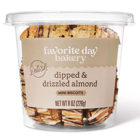 Favorite Day™ Dipped and Drizzled Almond Mini Biscotti, 8 oz