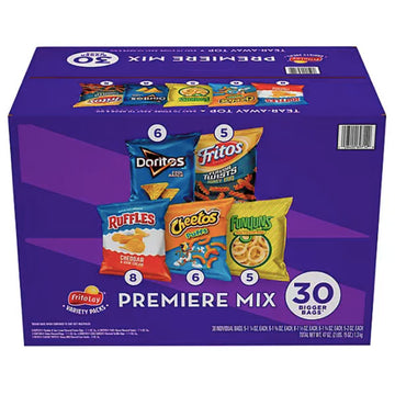 Frito-Lay Premiere Mix Variety Pack Chips and Snacks, 30 Count