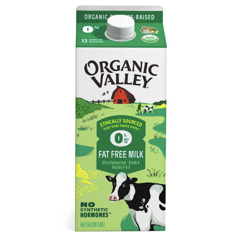 Organic Valley Ultra Pasteurized Organic Fat Free Milk, 64 oz