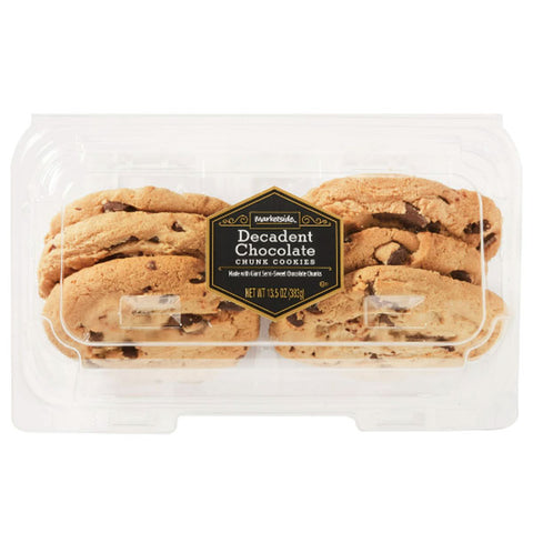 Marketside Decadent Chocolate Chunk Cookies, 13.5 oz, 6 Count