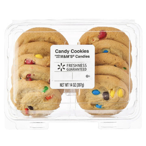 Freshness Guaranteed Candy Cookies with M&M'S, 14 oz, 10 Count