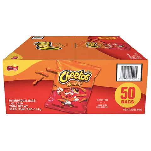 Cheetos Crunchy Cheese Snacks, 1oz, 50 Count