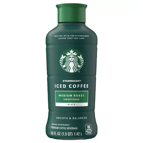 Starbucks Subtly Sweet Medium Roast Iced Coffee, 48 fl oz