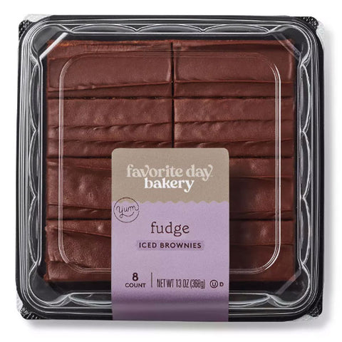 Favorite Day™ Fudge Iced Brownies, 13oz., 8 Count