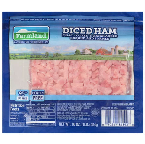 Farmland Cooked Diced Ham, 16oz