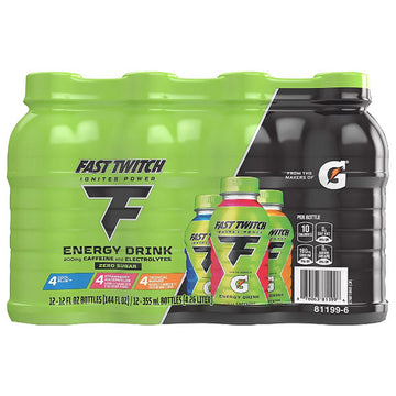 Fast Twitch Energy Drink Variety Pack, 12 oz., 12 Count