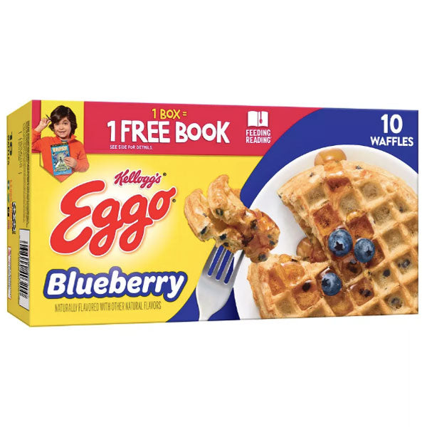Kellogg's Eggo Blueberry Frozen Waffles - 10 Pack (35g each) main image 1
