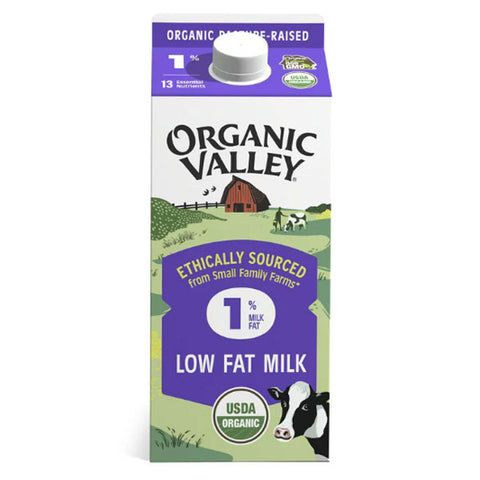 Organic Valley Ultra Pasteurized Lowfat Organic 1% Milk, 64 oz