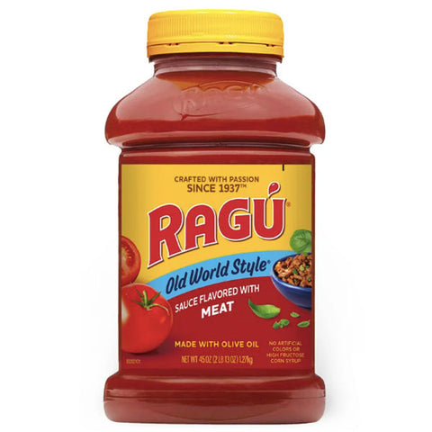 Ragu Old World Style Sauce Flavored with Meat, Made with Olive Oil, 45 oz.