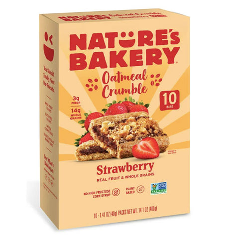 Nature's Bakery Oatmeal Crumble, Strawberry, 10 Count