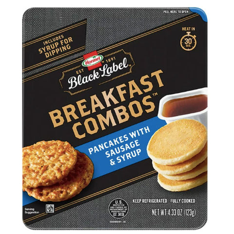 Hormel Black Label Breakfast Combos, Pancakes and Sausage, 4.33oz.