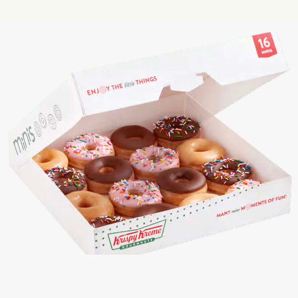 Krispy Kreme Assorted Doughnuts, Minis, 16 Count