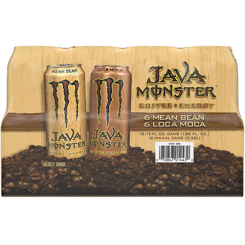 Monster Energy Drink, Java Variety Pack, 15 oz., 12 Count