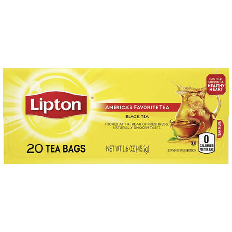 Lipton Tea Bags Black Tea, 20 Count