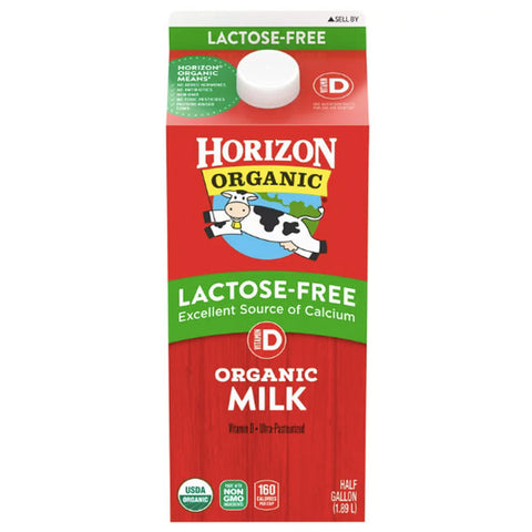 Horizon Organic Whole Lactose-Free Milk, Half Gallon