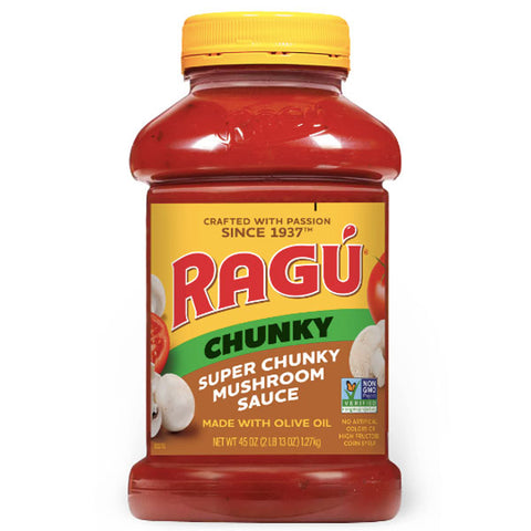 Ragu Chunky Super Chunky Mushroom Pasta Sauce with Hearty Mushrooms, 45 oz.