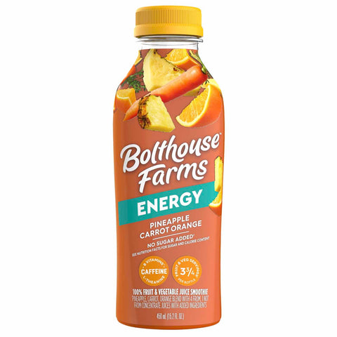 Bolthouse Farms Energy Smoothie, Pineapple Carrot and Orange, 15.2 oz.