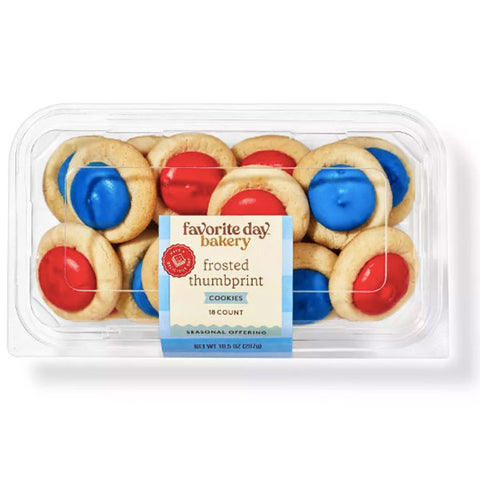 Favorite Day™ Red, White, & Blue Thumbprint Cookies, 10.5oz., 18 Count