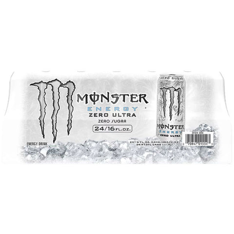 Monster Energy Drink, Zero Ultra, 16 oz., 24 Count