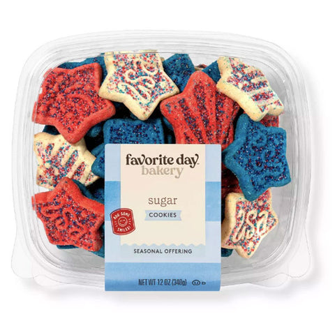 Favorite Day™ Tri-Color Stars Sugar Cookie Tub, 12oz