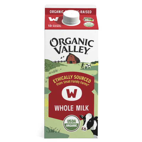 Organic Valley Ultra Pasteurized Organic Whole Milk, 64 oz