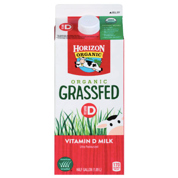 Horizon Organic Whole Grassfed Milk, Half Gallon