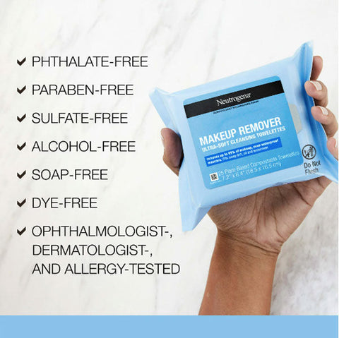 Neutrogena Makeup Remover Cleansing Towelettes & Face Wipes, 21 Count