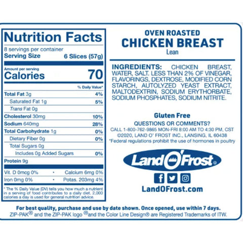 Land O'Frost Premium Chicken Breast, 16 oz