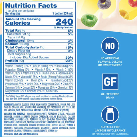 Kellogg’s Froot Loops Flavored Nutritional Drink, 8 fl oz, 6 Count