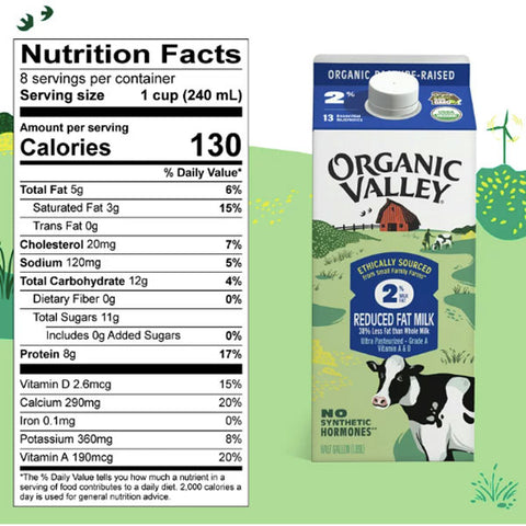 Organic Valley Organic 2% (Reduced Fat) Milk, 64 oz