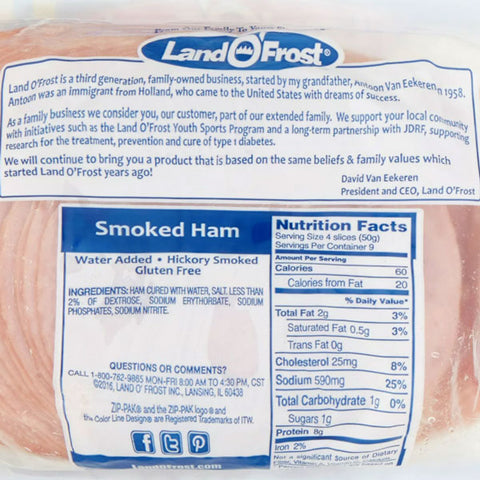 Land O'Frost Premium Natural Hickory Smoked Ham, 16 oz