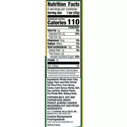 Nature's Valley Crunchy Dipped Chocolate, 4.68oz, 6 Count