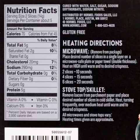 Hormel Fully Cooked Bacon Slices, 2.52oz. 10 Count