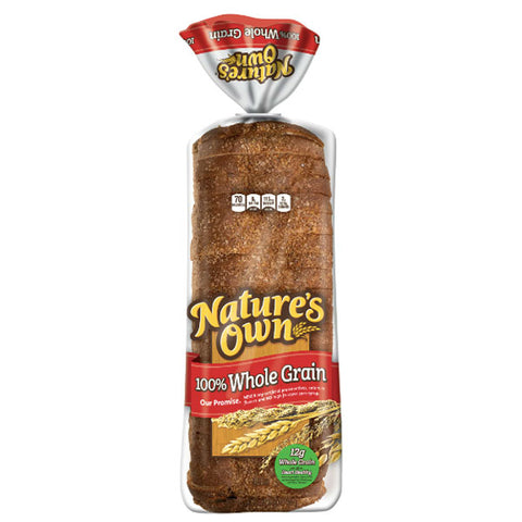 Nature's Own 100% Whole Grain Bread, 20 oz